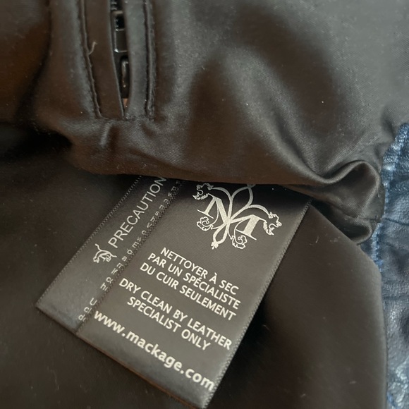 Cobalt blue Mackage, leather jacket. - Picture 6 of 11